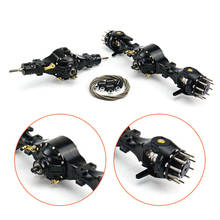 Lesu eixos traseiros e dianteiros de metal, trava diferencial b 1/14, tamiya 4x4, rc caminhão th02049 2024 - compre barato