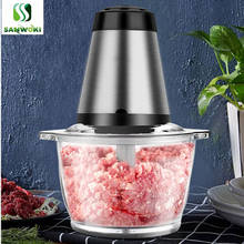 2L household Meat Grinder Chopper Electric Automatic Mincing Machine Stainless Steel Vegetable Fruit Meat Cutter Blender 2024 - buy cheap