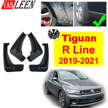 Para-lamas frontais e traseiros para volkswagen, 4 peças para vw tiguan r line 2019 e 2020, proteção contra respingo para fender, acessórios 2024 - compre barato