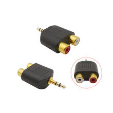 5Pcs Gold-Plated 3.5mm Plug RCA Y Splitter Connector 3.5mm Male Plug to 2 RCA Female Jack 2 in 1 Stereo Headset Audio Connector 2024 - buy cheap