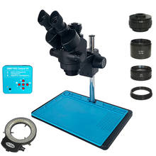 Microscopio Trinocular con cámara de 38MP y Zoom Focal continuo, herramienta de reparación de teléfono, 3,5x-90X, l 2024 - compra barato