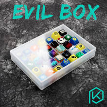 [only box]evil box acrylic keycaps box 7 x 5 keyboard sa gmk oem cherry dsa xda keycaps box For Keycap Set Stock Collection 2024 - buy cheap