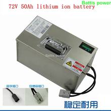 72V 50Ah lithium ion battery pack li ion rechargeable battery BMS for 5000W scooter ebike Motorcycle Van AGV +10A charger 2024 - buy cheap