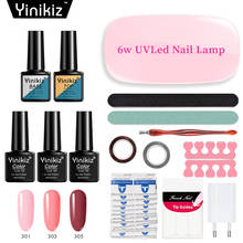 Yinikiz Nail Dryer Set Primer Gel Nail Polish Colorful Lacquer Top Coat Nail Art Manicure Varnish UV LED Lamp Tools Kit 2024 - buy cheap