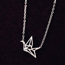 925 Sterling Silver paper crane  Necklaces & Pendants For Women Fashion Lady Festival Gift Sterling-silver-jewelry 2024 - buy cheap