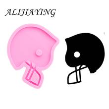 Football helmet Molds silicone mould for keychain key ring Pendant decoration hat resin Craft DIY epoxy jewelry DY0091 2024 - buy cheap