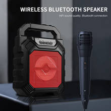 Alto-falante de 4 drive, atualizado com microfone, sem fio, bluetooth, rádio fm, som surround 3d, usb, player com luz de led 2024 - compre barato
