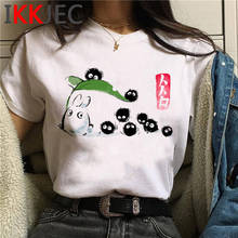 Totoro studio ghibli verão topo feminino branco t camisa grunge casual camisetas gráficas feminino casal camiseta plus size 2024 - compre barato