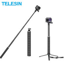 TELESIN-Palo de Selfie de fibra de carbono, trípode de aleación de aluminio para GoPro Hero 5, 6, 7, 8, DJI Osmo Action Camera Ac, 90cm 2024 - compra barato