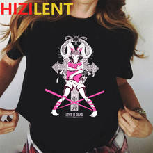 Anime girls clothes 100% cotton tops for women Swag egirl Goth Punk Dark Grunge Harajuku japanese streetwear graphic tee tshirt 2024 - buy cheap