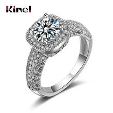Kinel Fashion Crystal Zircon Bride Wedding Rings Women's CZ Zircon Engagement Rings Glamour Jewelry 2020 New 2024 - buy cheap