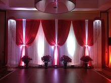 3m (h) * 6m (w) cortina de casamento quente vermelho & branco puro casamento pano de fundo 2024 - compre barato