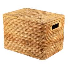 JEYL Laundry Basket Rattan Woven Storage Basket Handmade Large Capacity Portable Clothing Storage Box Household,36X26X24cm 2024 - buy cheap