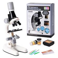 New Microscope Kit Lab  LED 100X 400X 1200X Home School Educational Toy Gift Refined Biological Microscope For Kids Child 2024 - buy cheap