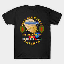 Men t-shirt Gulf War Combat Infantry Vet w 1st ID SSI tshirt Women t shirt 2024 - buy cheap