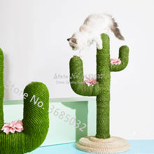 Cactus Shape Cat Scratcher Frame Natural Sisal Cat Climbing Pole Jumping Platform Cat Toy Furniture & Scratchers Cat Tree Tower 2024 - buy cheap