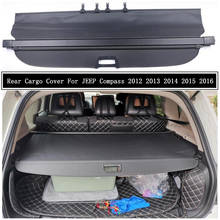 Rear Cargo Cover For JEEP Compass 2012 2013 2014 2015 2016 Privacy Trunk Screen Security Shield Shade Auto Accessories 2024 - buy cheap