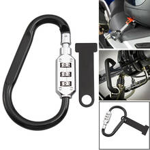 Helmet Security Lock T-bar 3 Digit Combination Lock Travel Luggage Padlock Motorcycle Bicycle Helmet Security Locks For Harley 2024 - buy cheap