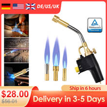 3 Nozzles Propane Burner Welding Gas Torch Flame Gun Brazing Flamethrower Outdoor Camping Portable Soldering Heat Gun Welding 2024 - buy cheap