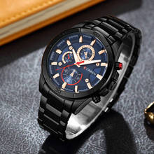Curren-relógio de pulso de aço inoxidável quartzo, à prova d'água, luxuoso masculino 2024 - compre barato
