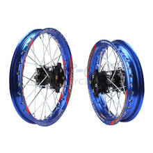 12mm/15mm Front 1.60-17" Rear 1.85-14" Alloy Wheel Rim with CNC Hub For KAYO HR-160 TY150CC Dirt Bike Pit bike 14/17 inch wheel 2024 - buy cheap