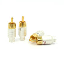 4PCS Hot selling Brass RCA Connector hifi interconnect cable audio plug rca 2024 - buy cheap