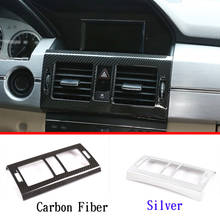 ABS Chrome Carbon Fiber For Mercedes benz GLK Class X204 2008-2012 Car Center Air Conditioning Vent Frame Trim Accessories 2024 - buy cheap
