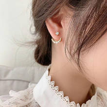 Противоаллергические корейские модные элегантные Винтажные серьги-гвоздики со звездой и Луной и кристаллами для женщин и девушек ювелирные изделия для подарка на вечеринку 1S544 2024 - купить недорого