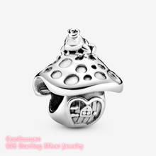 Autumn 100% 925 Sterling Silver Mushroom & Frog Charm beads Fits Original Pandora bracelets Jewelry Making 2024 - buy cheap