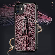 Genuine Leather Case For iPhone XS MAX XR XS X 8 7 Plus Luxury 3D Crocodile Skin Pattern Hard Cover For iPhone 11 11Pro Max Case 2024 - buy cheap