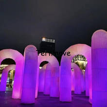 LED lighting inflatable arch archway for event color change romantic decorative arch for wedding party shopping mall decoration 2024 - buy cheap