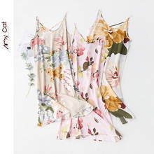 Summer Multi-Color Printing Nightdress Sleeveless Spaghetti Strap Viscose Sleep Dress Women Sexy Sleepwear Cross Back Nightwear 2024 - buy cheap