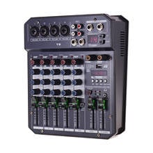 Lannge-Consola de mezcla Digital MD-2006, mezclador portátil de 6 canales, pantalla táctil LCD, efectos integrados con interfaz USB 2024 - compra barato