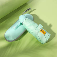 Miniparaguas plegable para mujer, sombrilla con cinco pliegues, protección solar, Anti-UV, UPF50, de bolsillo 2024 - compra barato