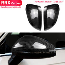 2 Pcs Replacement style rearview mirror Protective accessory cover For Audi A4 B9 2016+   A5 B9 2017+  Real carbon fiber Black 2024 - buy cheap