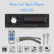 1-Din Car Stereo Audio Bluetooth MP3 Player LED Screen AUX USB FM Support MP3 Radio for Car Remote Control Music Player SWM-1030 2024 - buy cheap