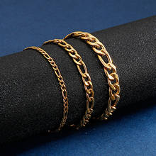 KALEN Bulgaria Gold Cuban Chain Bracelet Men Women Stainless Steel 19-24cm Link Chain 7mm Width Chunky Bracelets Jewelry 2020 2024 - buy cheap