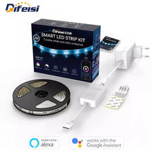 Difeisi Smart LED light Strip 2m RGB Colorful WiFi APP Remote Control 12V Tuya Ambiance LightStrip for Alexa Google Assistant 2024 - buy cheap