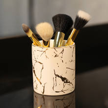 Nordic Marble Makeup Brush Storage Bottles Minimalist Creative Ins Style Jars Porcelain Ceramic Pen Holder Desktop Storage 2024 - buy cheap
