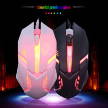KISSCASE Gamer Wired Mouse Colorful Gradient Backlight LED Mouse USB Optical Ergonomic Gaming Mouse Computer Mouse For PC Laptop 2024 - buy cheap
