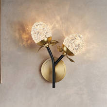 Fss-lâmpada de parede em cobre com cone dourado, luminária criativa simples para parede do quarto, sala de estar, corredor e corredores 2024 - compre barato