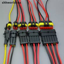Worldgolden-5 Juegos de conectores HID para coche, conector de cable sellado impermeable, 1, 2, 3, 4, 5, 6 P 2024 - compra barato