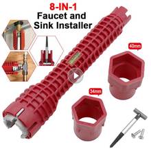 8 In 1 Faucet And Sink Installer Multifunctional Wrench Tool For Kitchen Bathroom Water Pipe Wrench Ratchet Socket Wrench Se 2024 - buy cheap