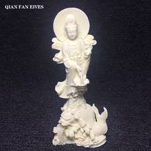 18cm White Guanyin statue of the East China Sea, modern art sculpture, High-end home decoration crafts，Feng Shui  Statuette 2024 - buy cheap