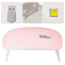 Mini secador de uñas portátil, lámpara LED UV de 6w, blanca y rosa, Cable Micro USB, para uso doméstico, esmalte de Gel UV, herramientas de arte de uñas 2024 - compra barato