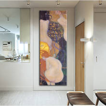 Gustav Klimt Kiss Canvas Art Paintings Reproductions Goldfish Famous Canvas Art Prints Home Decorative Pictures For Living Room 2024 - buy cheap