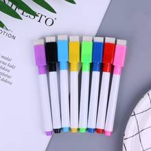 Conjunto de canetas magnéticas apagáveis, material escolar e de escritório, 8 cores 2024 - compre barato