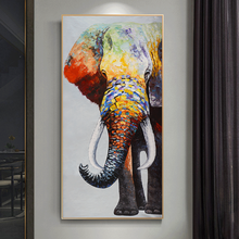 Pintura en lienzo para decoración del hogar, arte de pared de Animal, elefante, impresiones artísticas creativas, imágenes de pared para sala de estar, regalo 2024 - compra barato