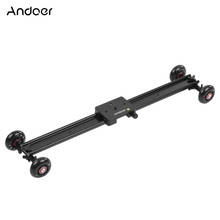 Andoer-suporte com estabilizador para câmera e skatista, 60cm/23.6 polegadas, 4 rodas, liga de alumínio, saída de vídeo, trilho deslizante, dolly, carro 2024 - compre barato