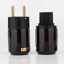 High Quality Pair Hifi P-079E+C079 24K Gold-Plated EU Power Cable Plugs AC power cord plug AC power connector 2024 - buy cheap